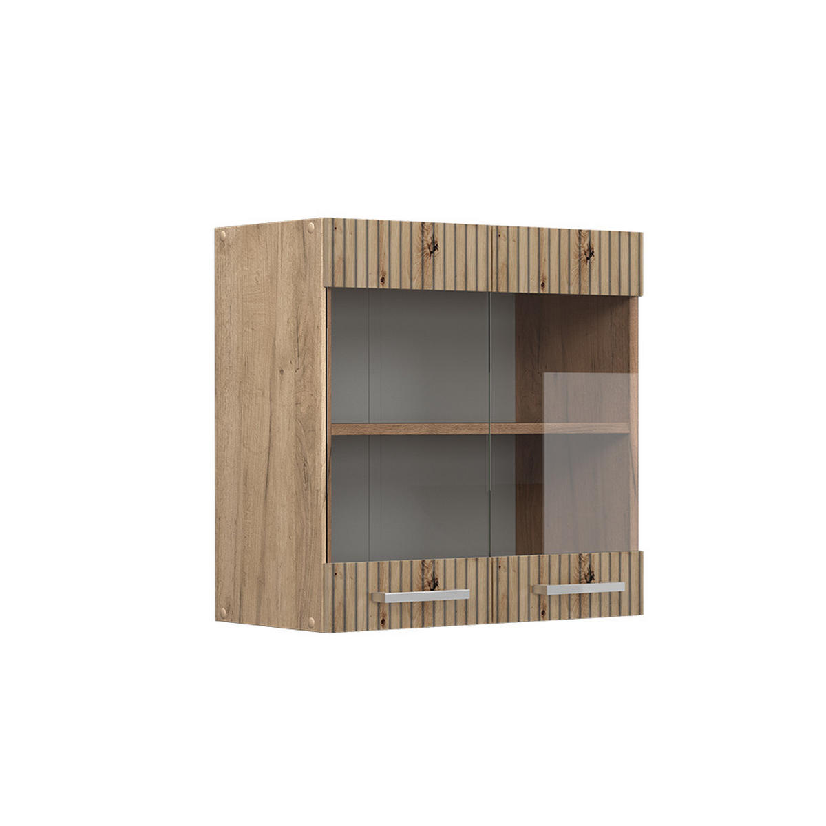 KÜCHENGLASSCHRANK R-Line Artisan-Eiche 60 cm - Honigeiche/Eiche Wotan, Holzwerkstoff (60/60/31cm) - Vicco
