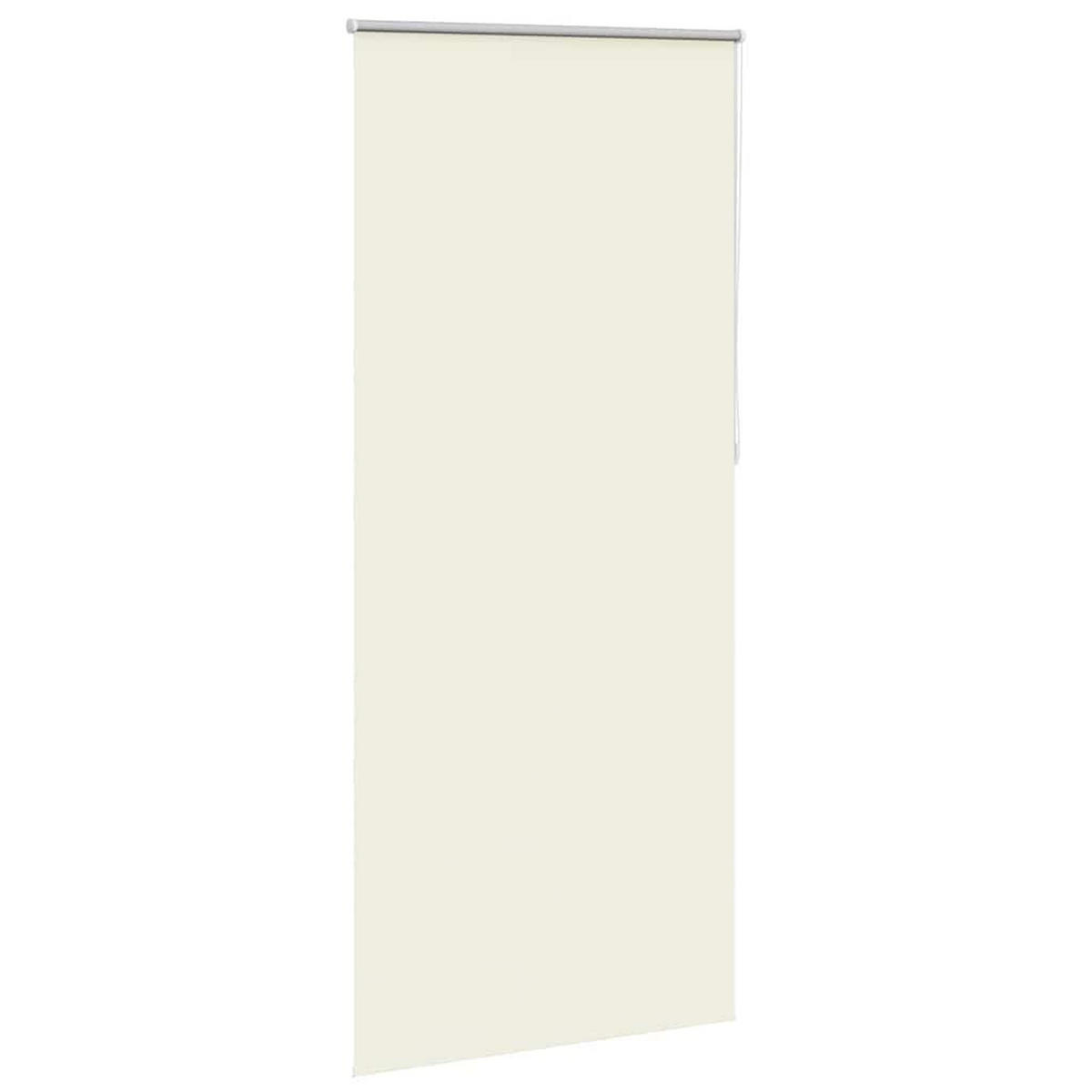 VERDUNKELUNGSROLLO 124,4/230 cm Stoffbreite 120 cm aus Polyester Creme - Weiß, Textil (120/230cm) - vidaXL