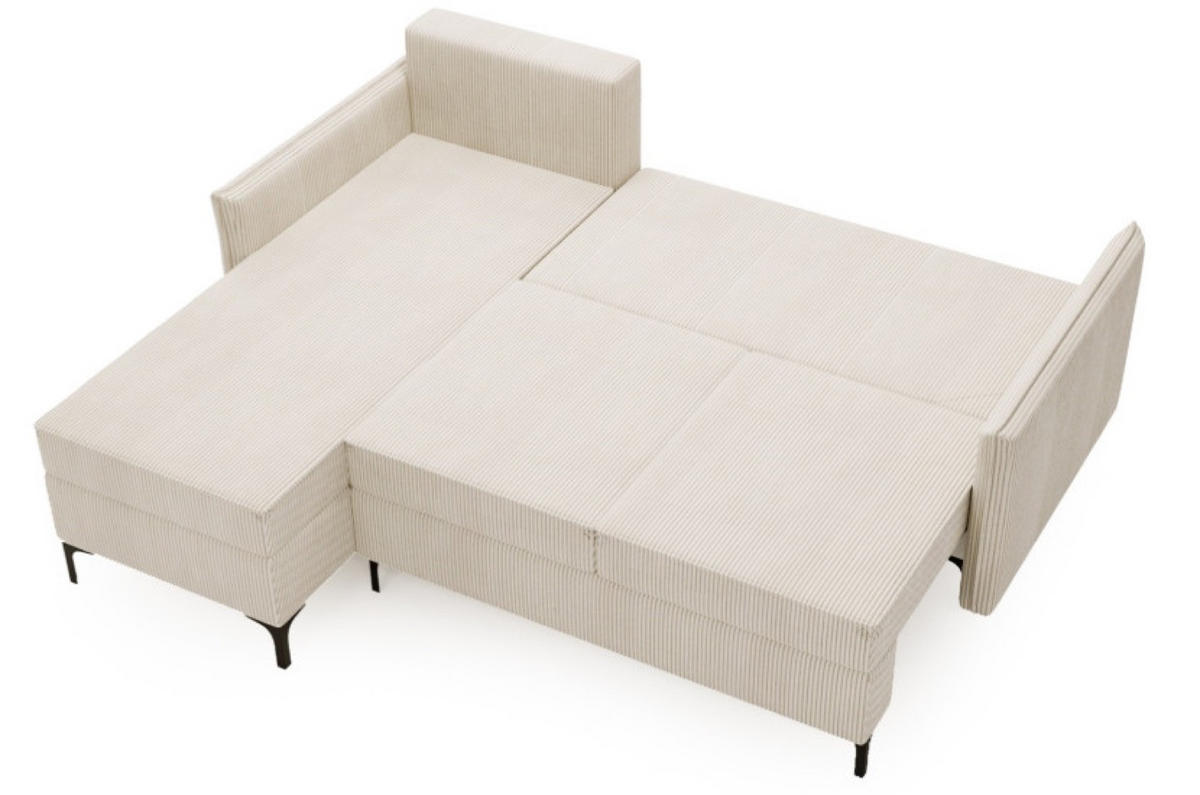 ECKSOFA Beige LEA L Sztruksowy Links - Beige, Textil (213/168cm) - Sepro Meble