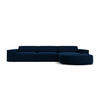 ECKSOFA rechts Jodie aus Samt königsblau 4 Sitzplätze - Blau, Textil (166/284cm) - Micadoni