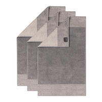 GÄSTETUCH Unisex Luxury Home Two-Tone Grau 3er Pack Baumwolle - Grau, Textil (50/30cm) - Cawoe