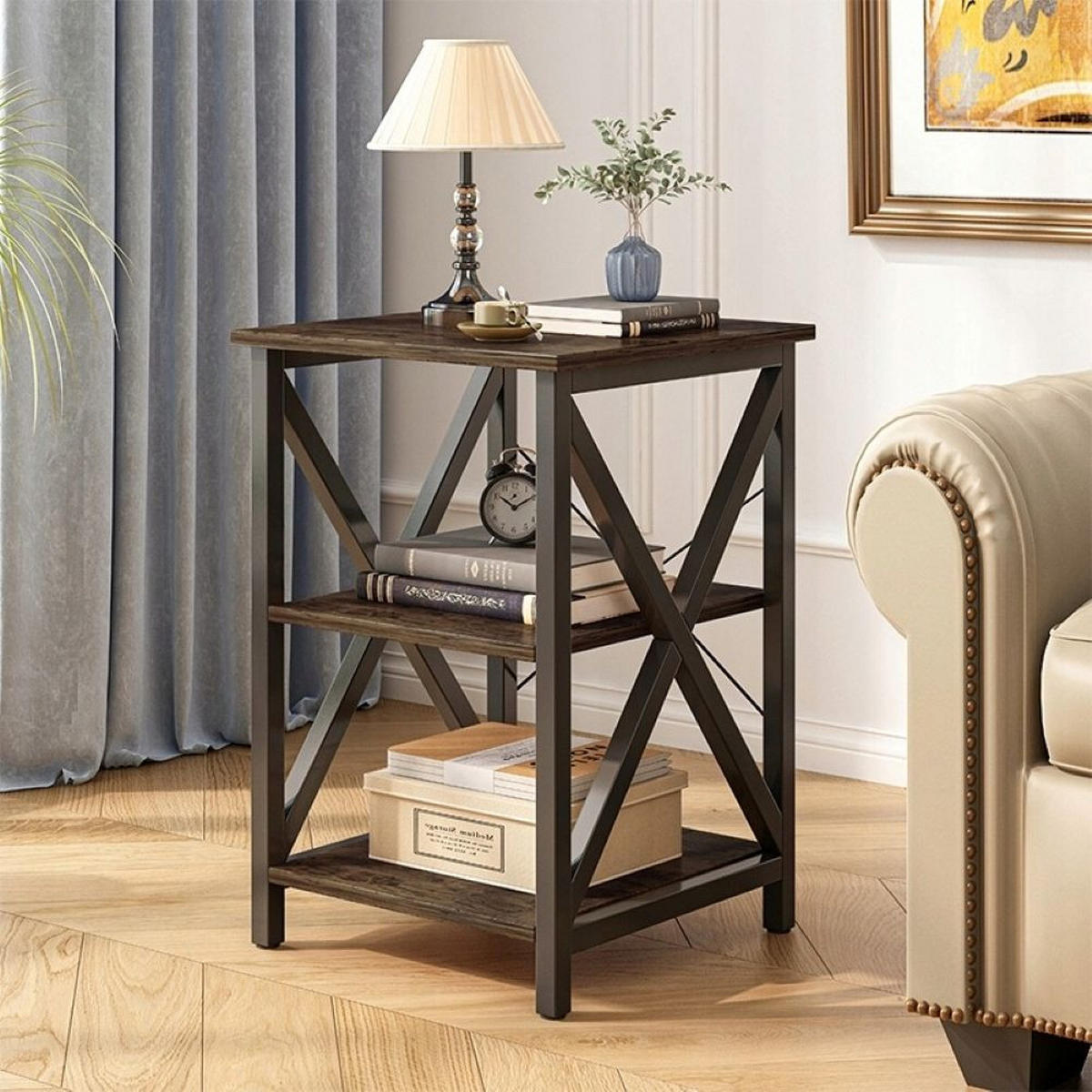 COUCHTISCH, braun 40/40/60 cm - Dunkelbraun, Holzwerkstoff (40/40/60cm) - Rebiko