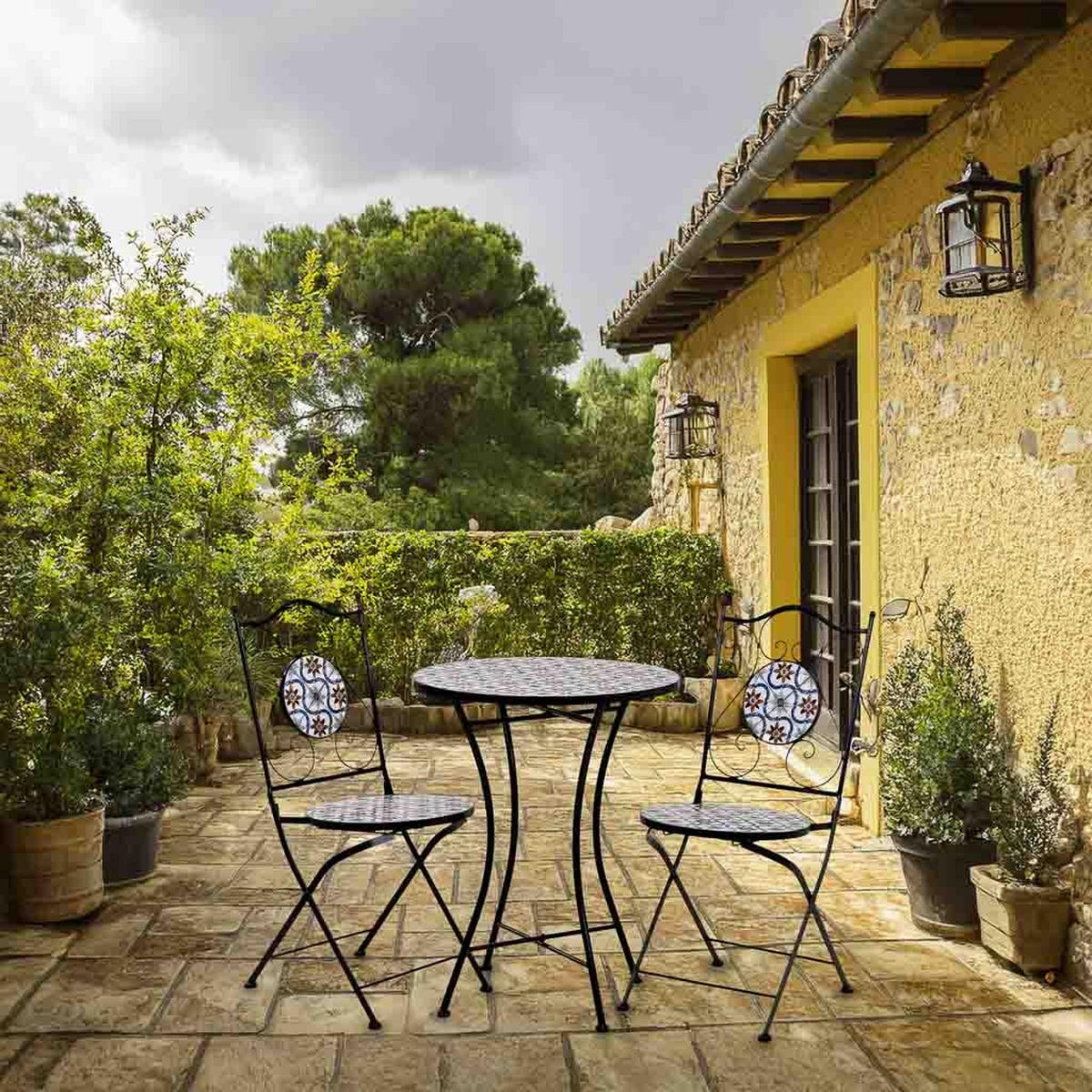 BALKONSET, schwarz, 3-tlg. - Schwarz, Metall - Wanderlust