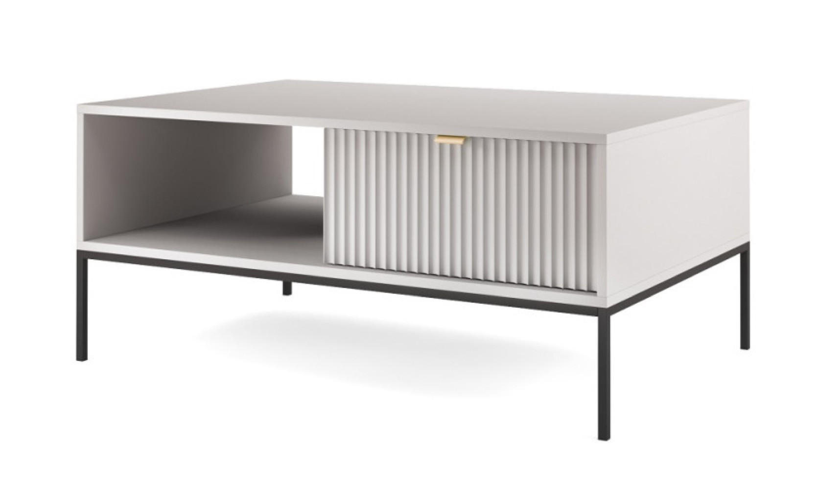 TISCH Grau NEW Schwarz Gestell - Grau, Holzwerkstoff (68/68/46cm) - Sepro Meble