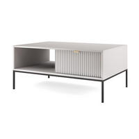 TISCH Grau NEW Schwarz Gestell - Grau, Holzwerkstoff (68/68/46cm) - Sepro Meble