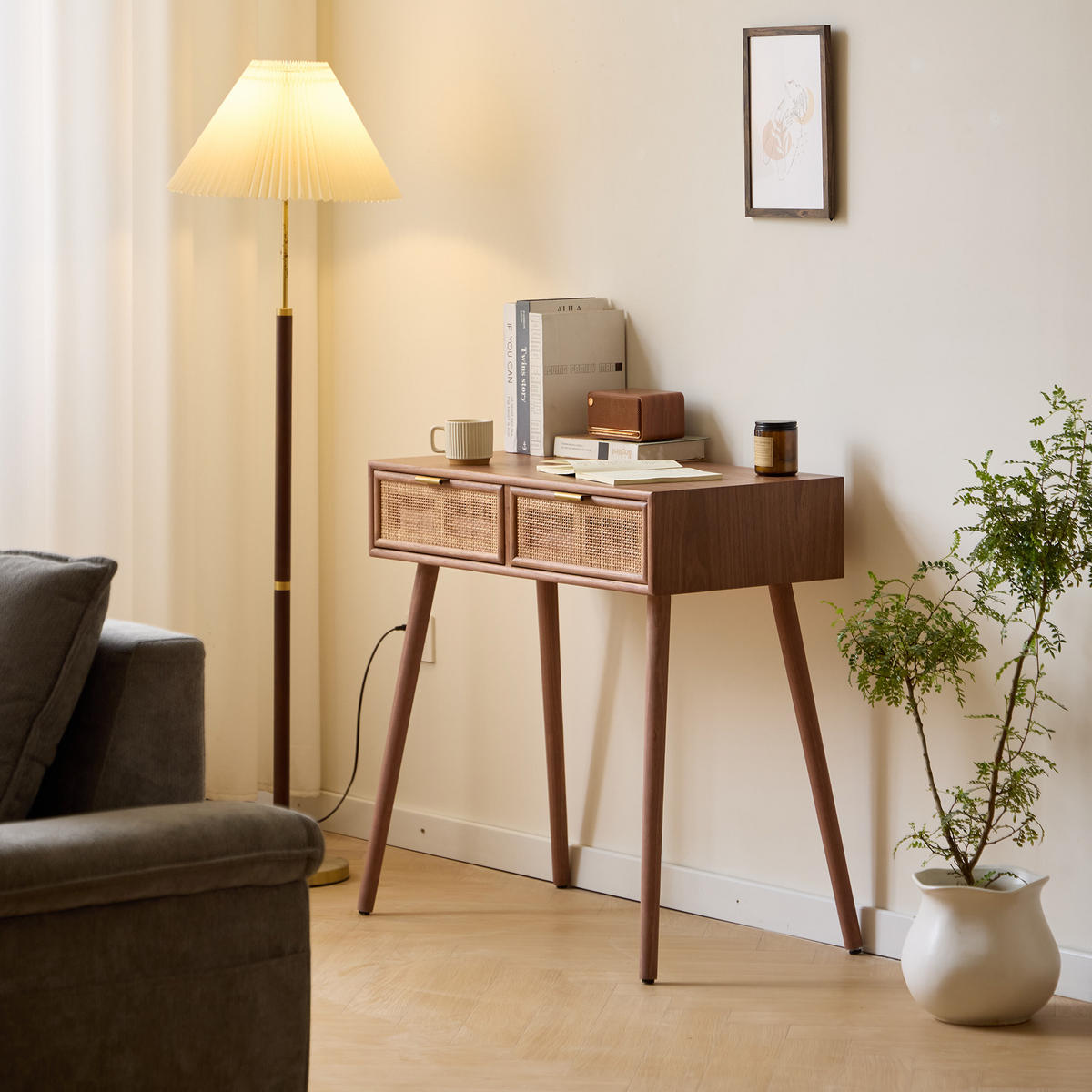 KONSOLENTISCH Rechteckig Braun 80 x 42 x 79 cm - Braun, Holz (42/80/79cm) - Nordlys