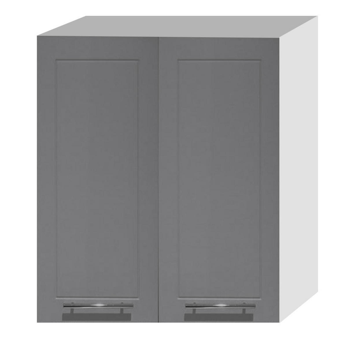 XL HÄNGESCHRANK Quantum weiß / dust grey matt 90 / 32,5 / 96cm - Weiß/Grau, Holz/Holzwerkstoff (90/96/32.5cm) - Feldmann-Wohnen