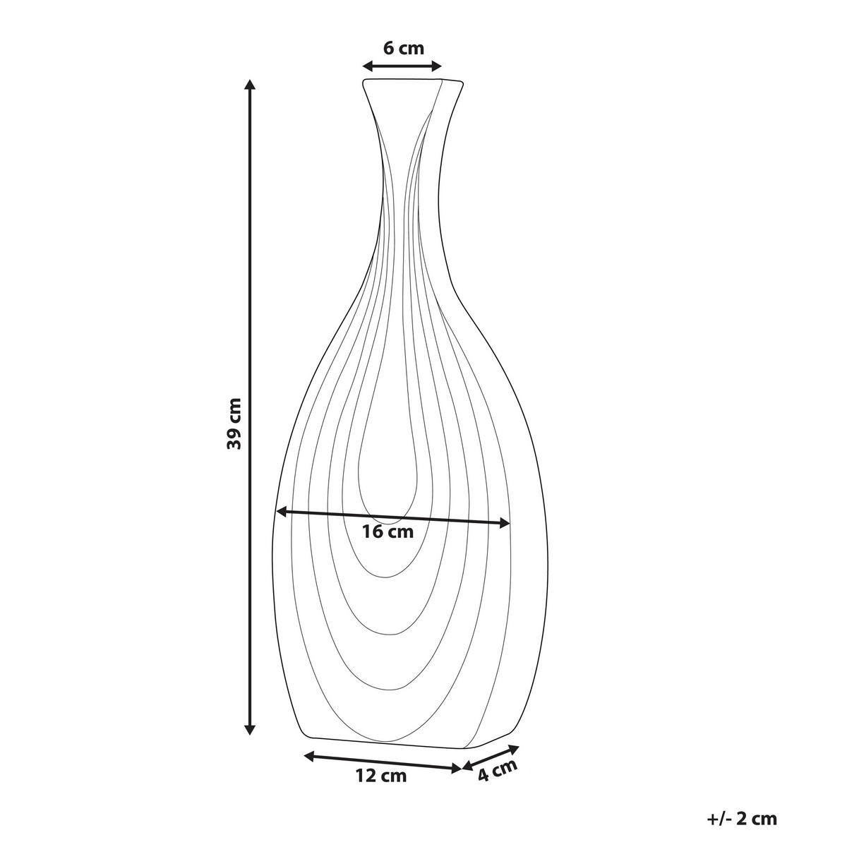 DEKOVASE Keramik schwarz Thapsus - Schwarz, Keramik (39cm) - Beliani
