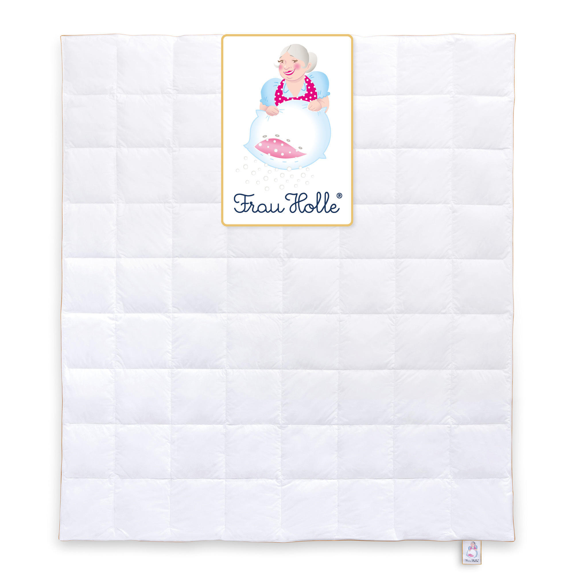 GANZJAHRESBETTDECKE MEGAN Entendaunen mittel - Weiß, Naturmaterialien/Textil (200/220cm) - Frau Holle