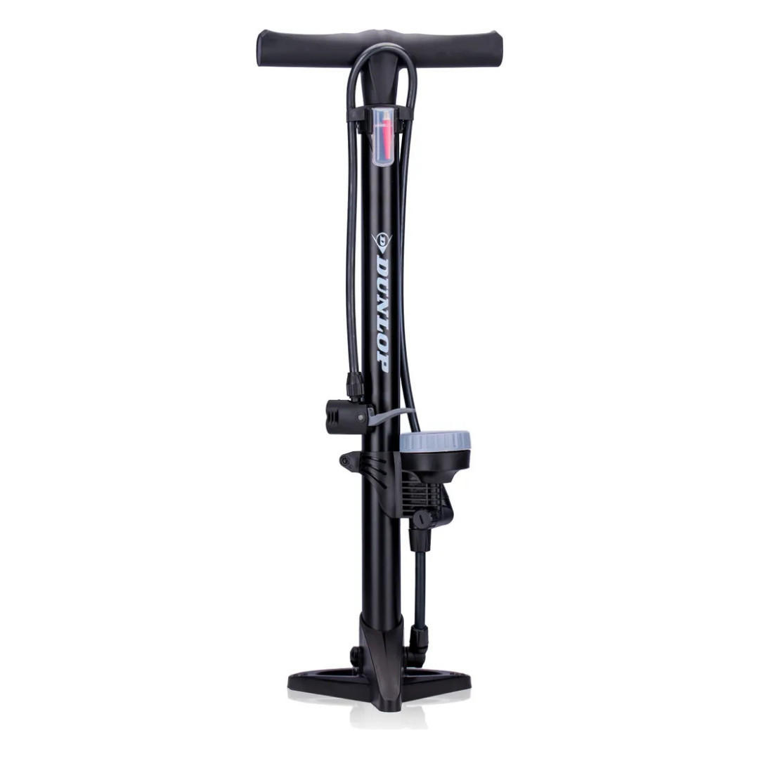 STANDLUFTPUMPE Schwarz 11 Bar mit Manometer - Schwarz, Metall (22/60/15.5cm) - Dunlop