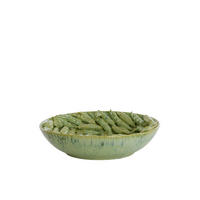 SCHALE Faba Grün Ø43/12 cm - Grün, Keramik (43/12cm) - Light & Living