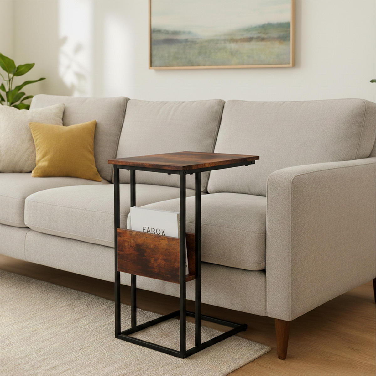 BEISTELLTISCH - Multicolor, Holzwerkstoff/Metall (36/55/60cm) - Relaxdays