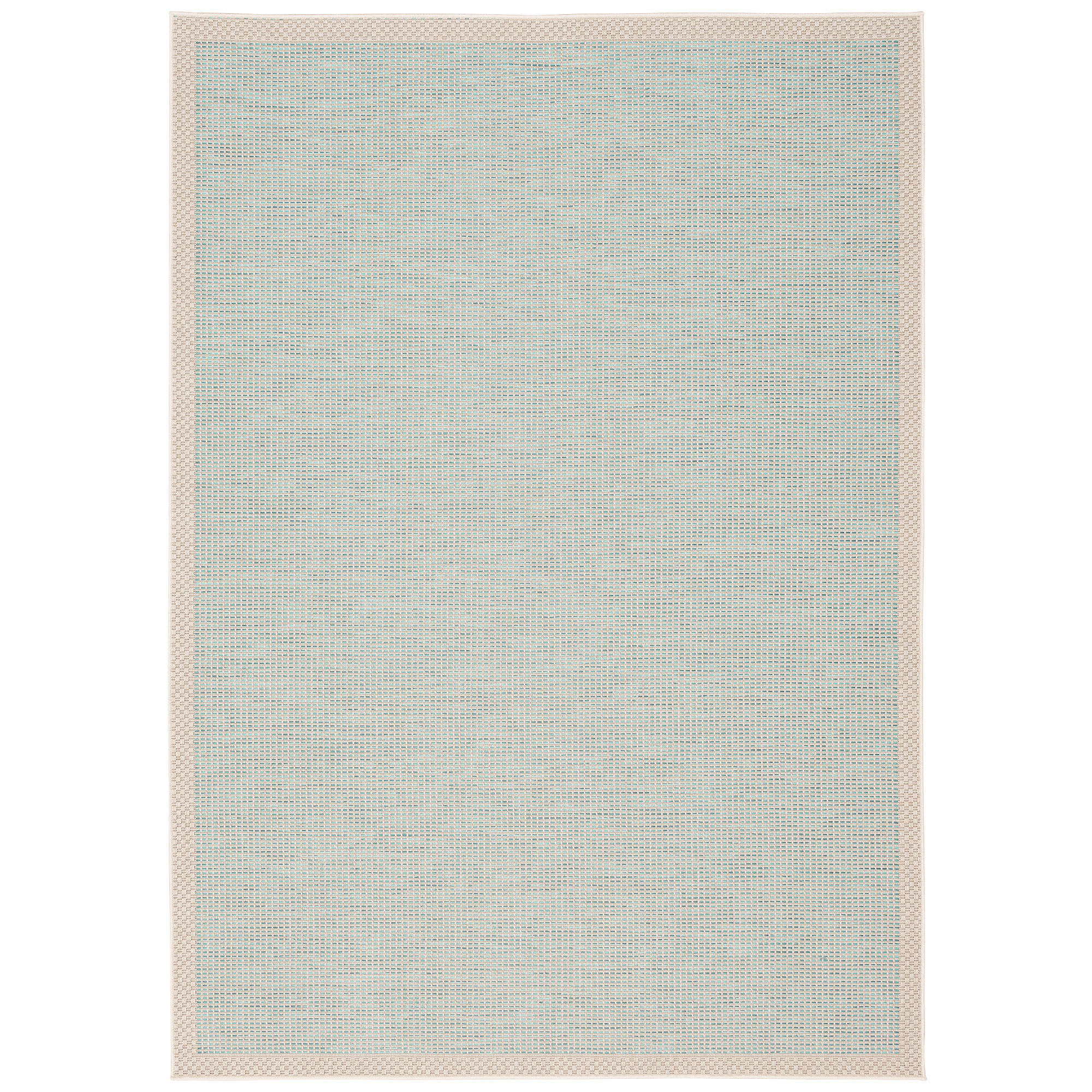 IN & OUTDOOR TEPPICH FLACHGEWEBE OTTAWA BORDÜRE - Türkis, Textil (160/230cm) - Pergamon