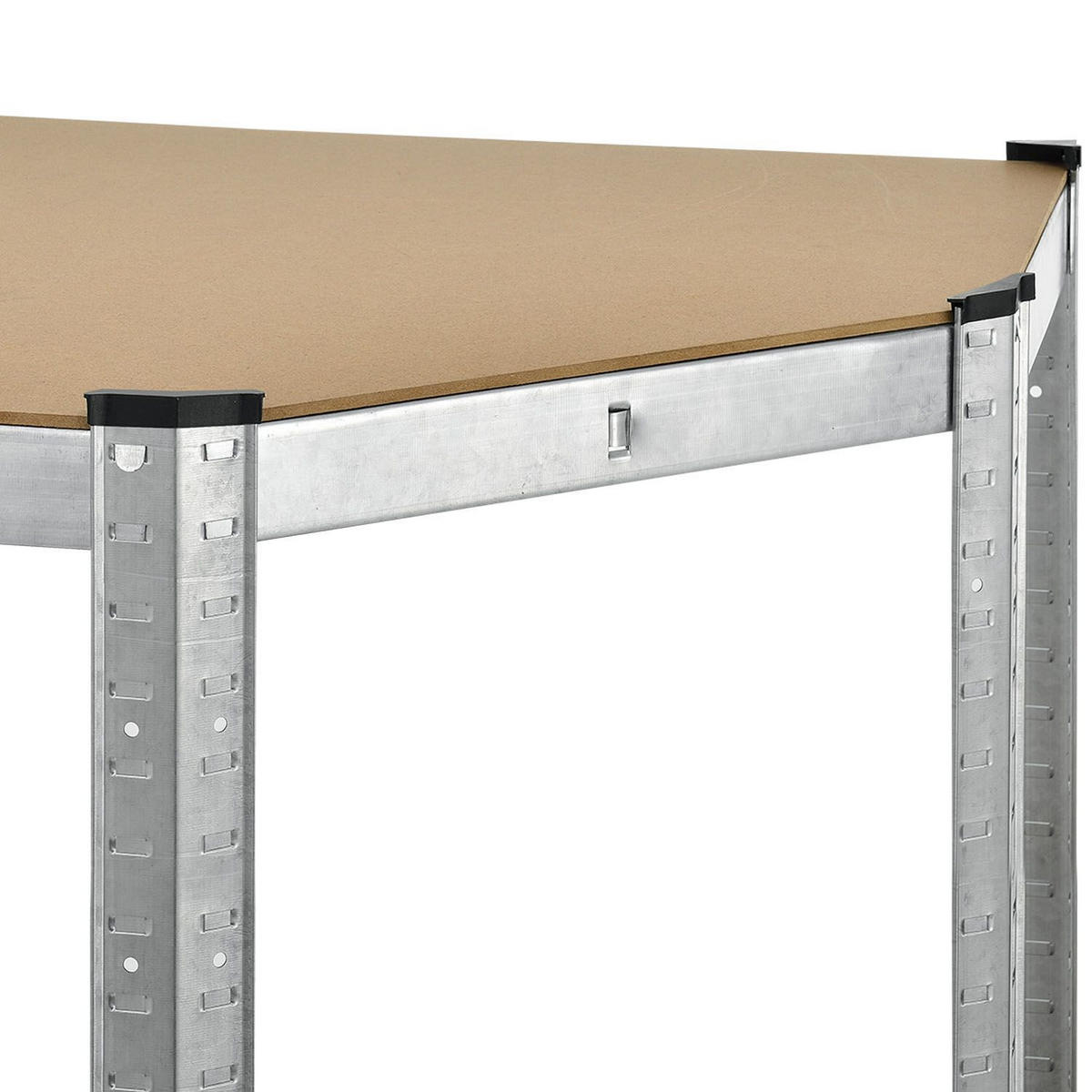 ECKREGAL Lagerregal Corner Basic verzinkt 180x70x70 cm - Silberfarben, Metall (70/180/70cm) - Juskys