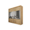 SCHWEBETÜRENSCHRANK AZZURRA 200/216/61 cm 2-türig mit Spiegel Eiche Artisan - Eiche Artisan, Holzwerkstoff (200/216/61cm) - MASSENO