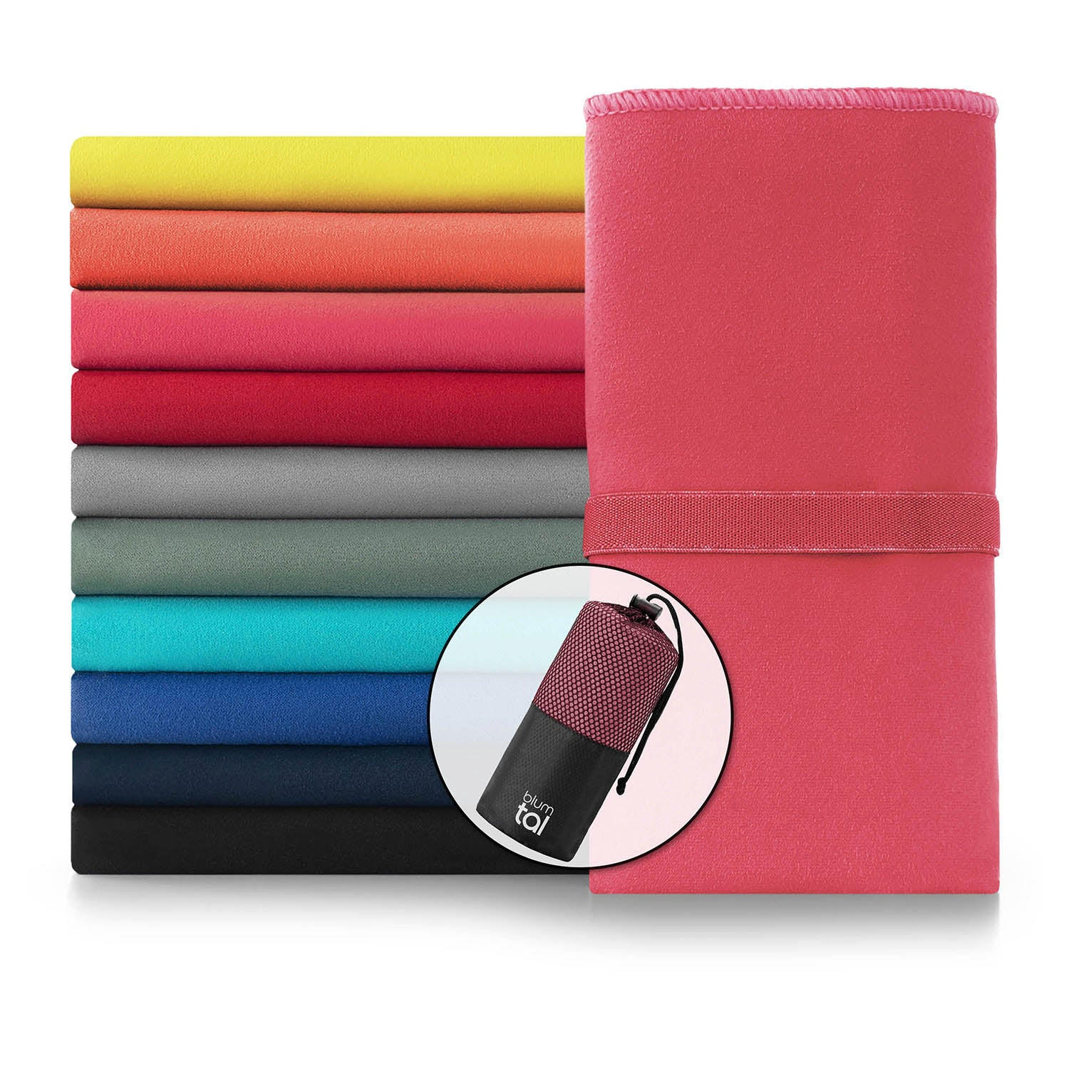 SPORTHANDTUCH Vitval 2er-Set, 80/40 cm, Pink - Pink, Textil (80/40cm) - Blumtal