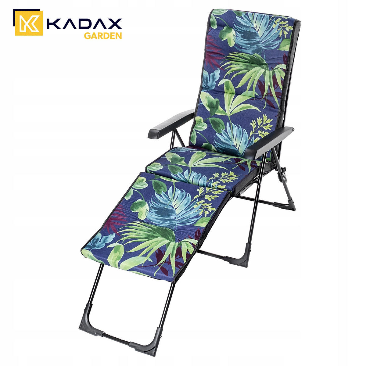 GARTENLIEGE 189 x 58 cm Dunkelblau - Dunkelblau, Metall (58/189cm) - KADAX