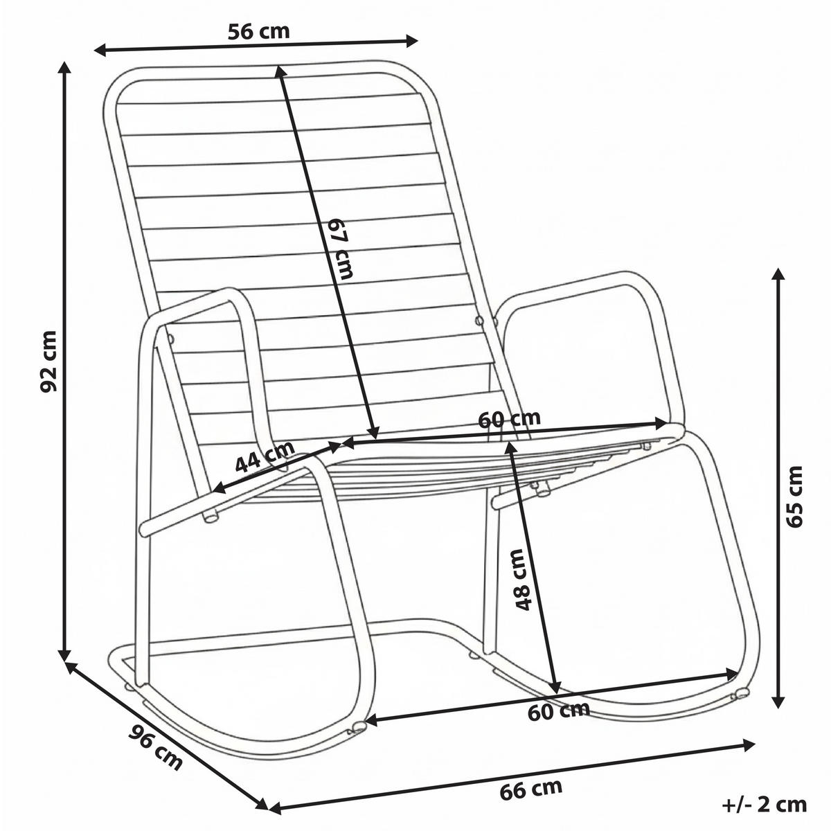 GARTEN-SCHAUKELSTUHL Orange Turi - Orange, Metall (66/92/96cm) - Beliani