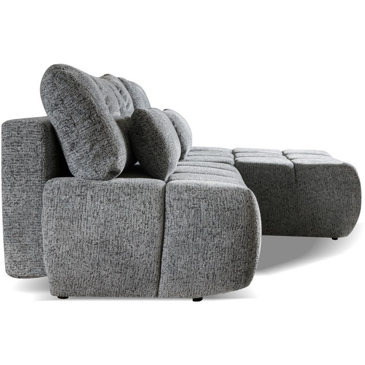 ECKSCHLAFSOFA Terio mit Bettkasten, rechts, Grau - Grau, Textil (225/172cm) - Beautysofa