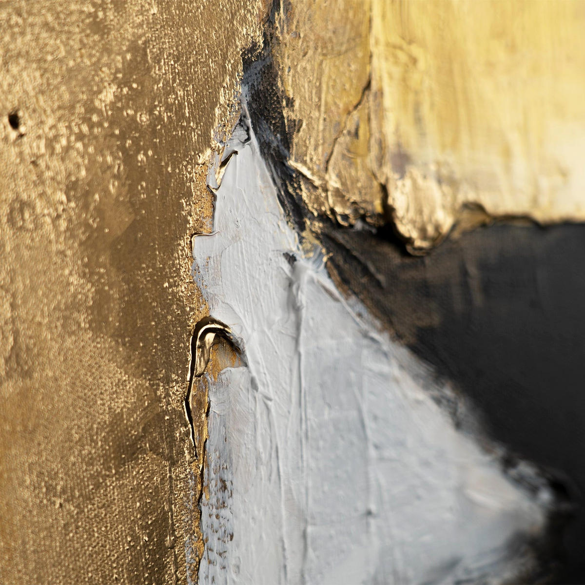GEMÄLDE Goldene Fragmente Schattenfugenrahmen Gold 60x40 cm - Goldfarben, Holz (60/40cm) - YS-art gallery