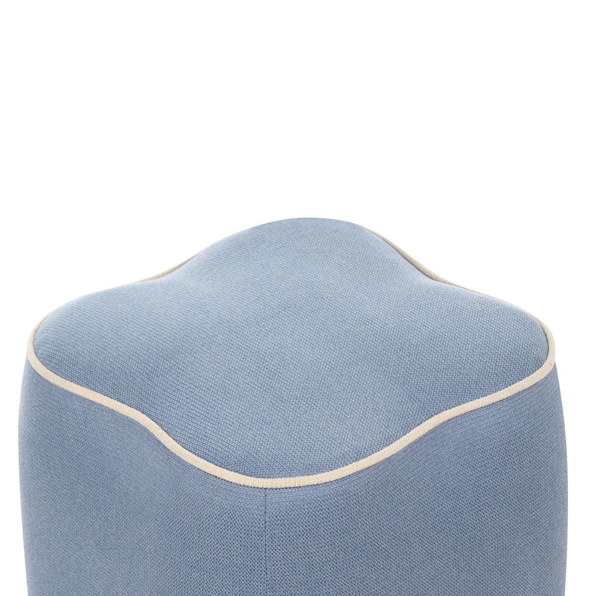 POUF Stoff Hellblau Juno - Hellblau, Textil (35/38/35cm) - Beliani
