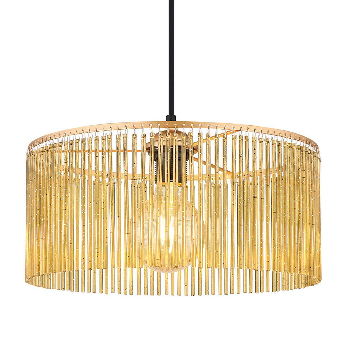 LED HÄNGELEUCHTE Leeds Gold - Goldfarben, Metall (35/35/135cm) - Nowa