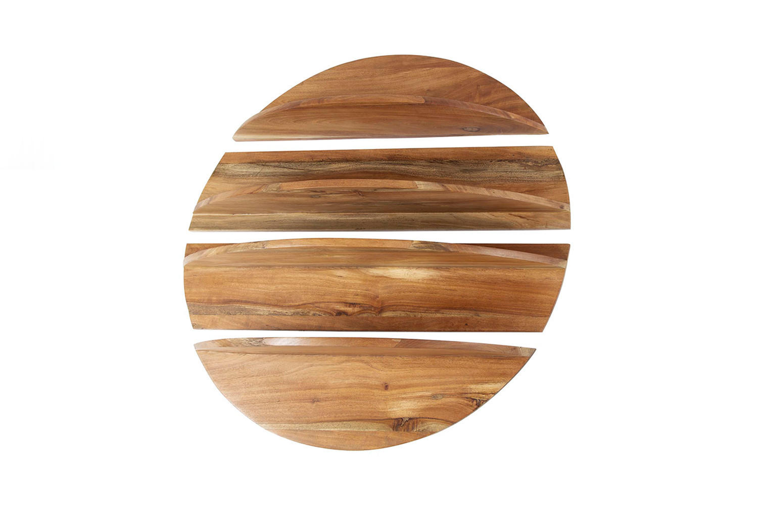 WANDREGAL KRISA 4ER SET Braun Holz - Braun, Holz (90/90/22cm) - KAWOLA