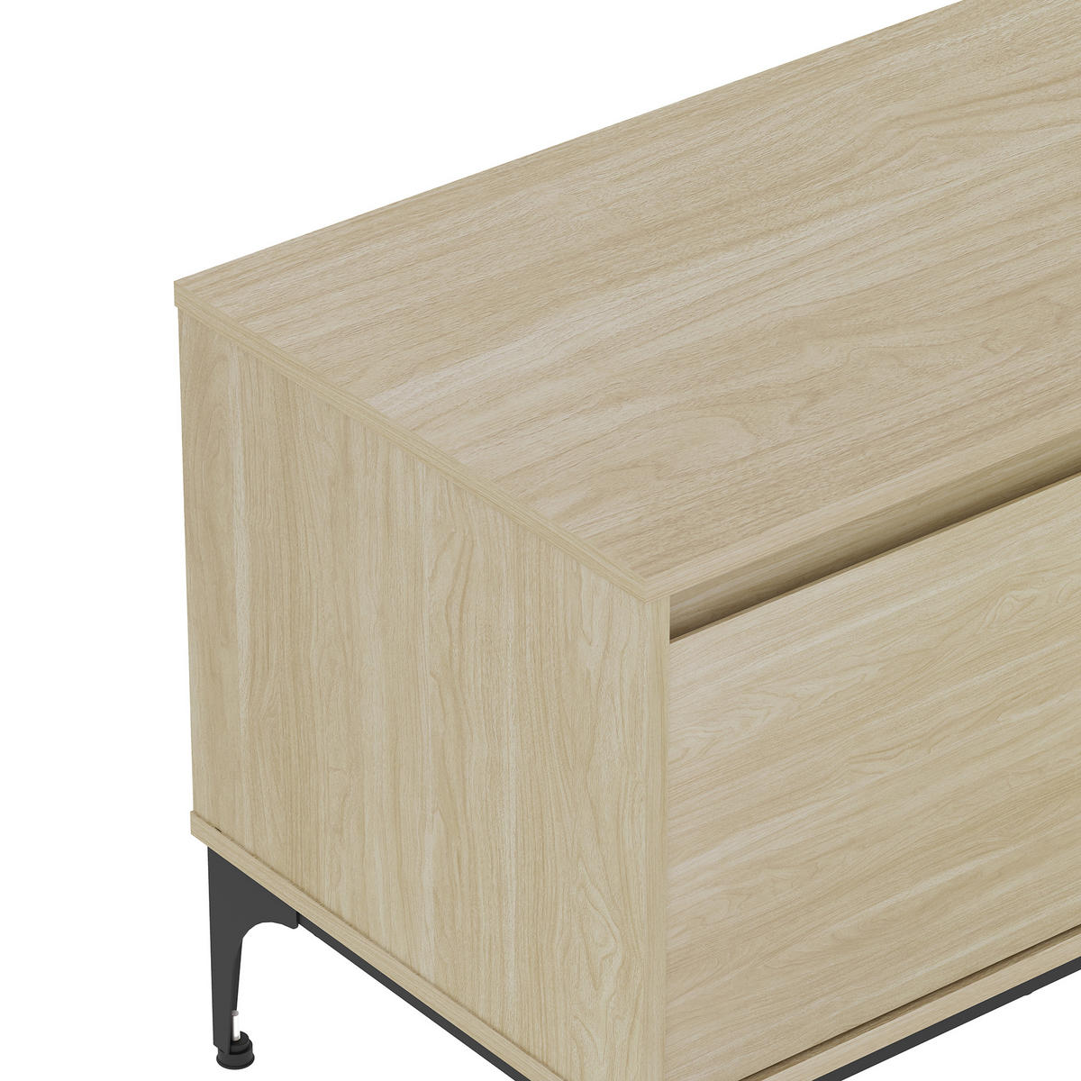 TV SKŘÍŇ Kistiandi - barva dubu, kov/kompozitní dřevo (140/50/40cm) - [en.casa]