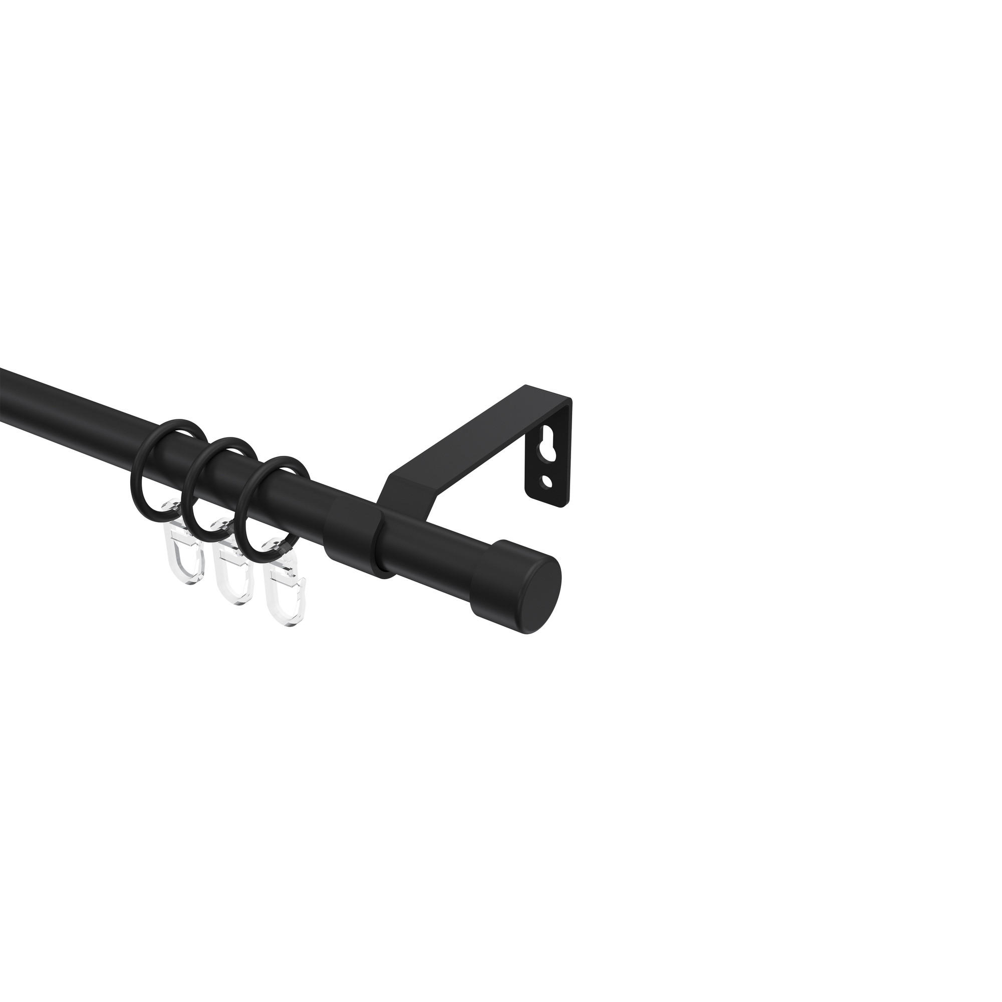 Interdeco Gardinenstange Schwarz 140 cm