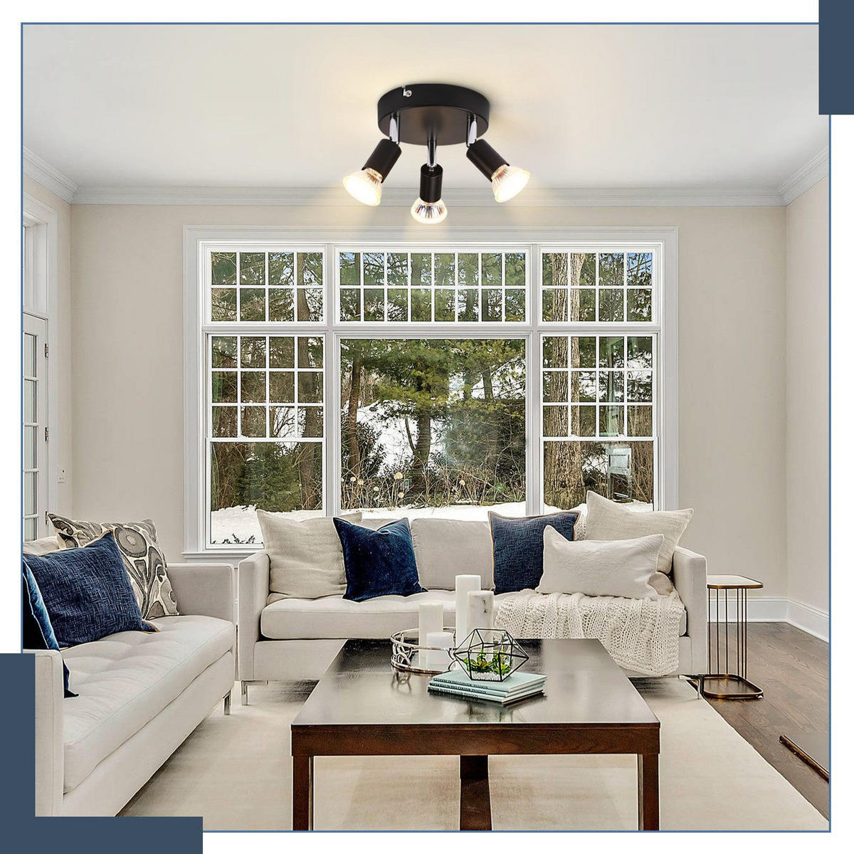 STRAHLER Bamberg 3-flammig 15/15/10.4 cm - Schwarz, Metall (15/15/10.4cm) - Nettlife