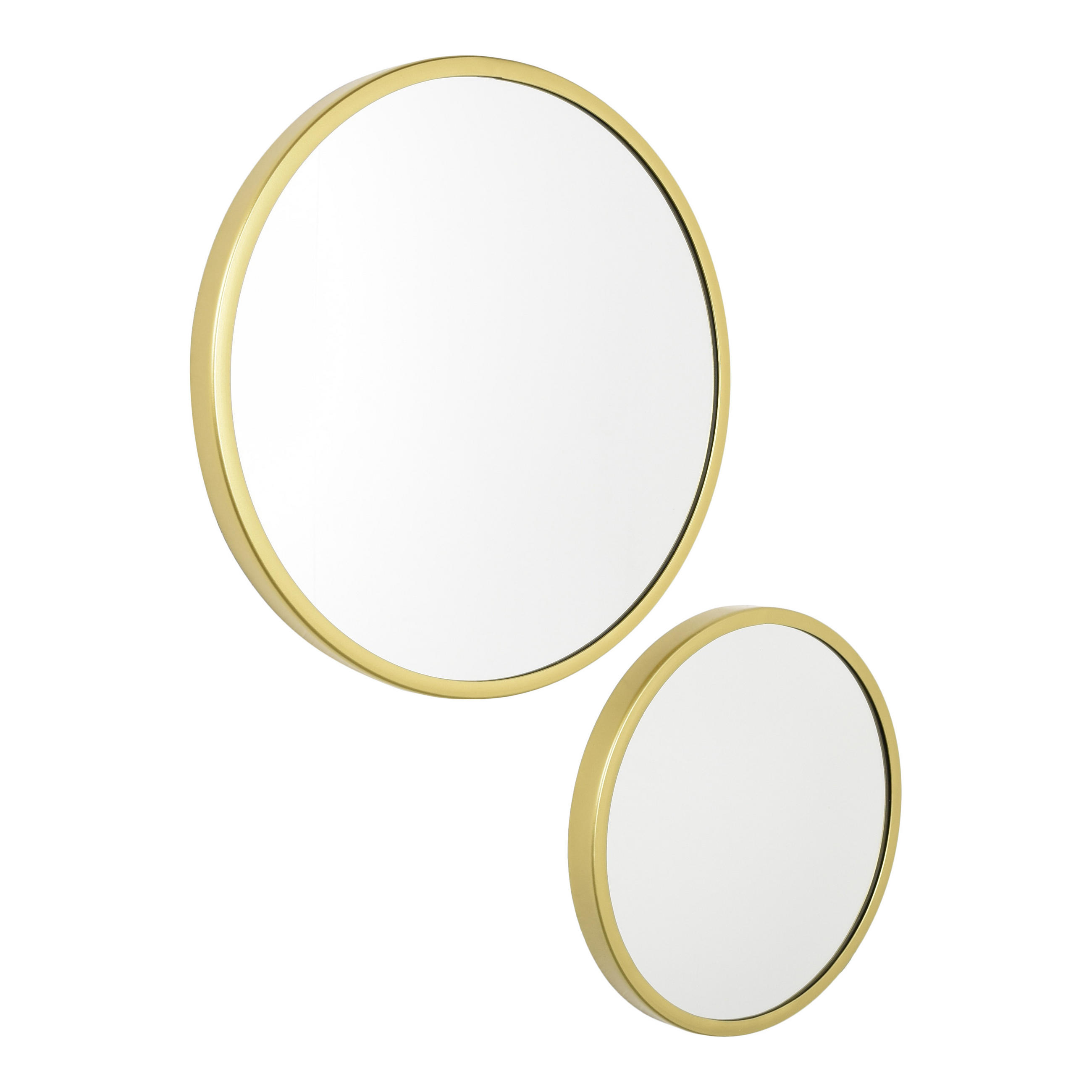 WANDSPIEGEL Rund Gold - Goldfarben, Metall (45/45/4cm) - LOFT42