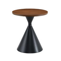 COUCHTISCH-SET 70/70/40 cm nussbaumfarben/schwarz aus Metall stapelbar - Walnussfarben, Metall (70/70/40cm) - OKWISH