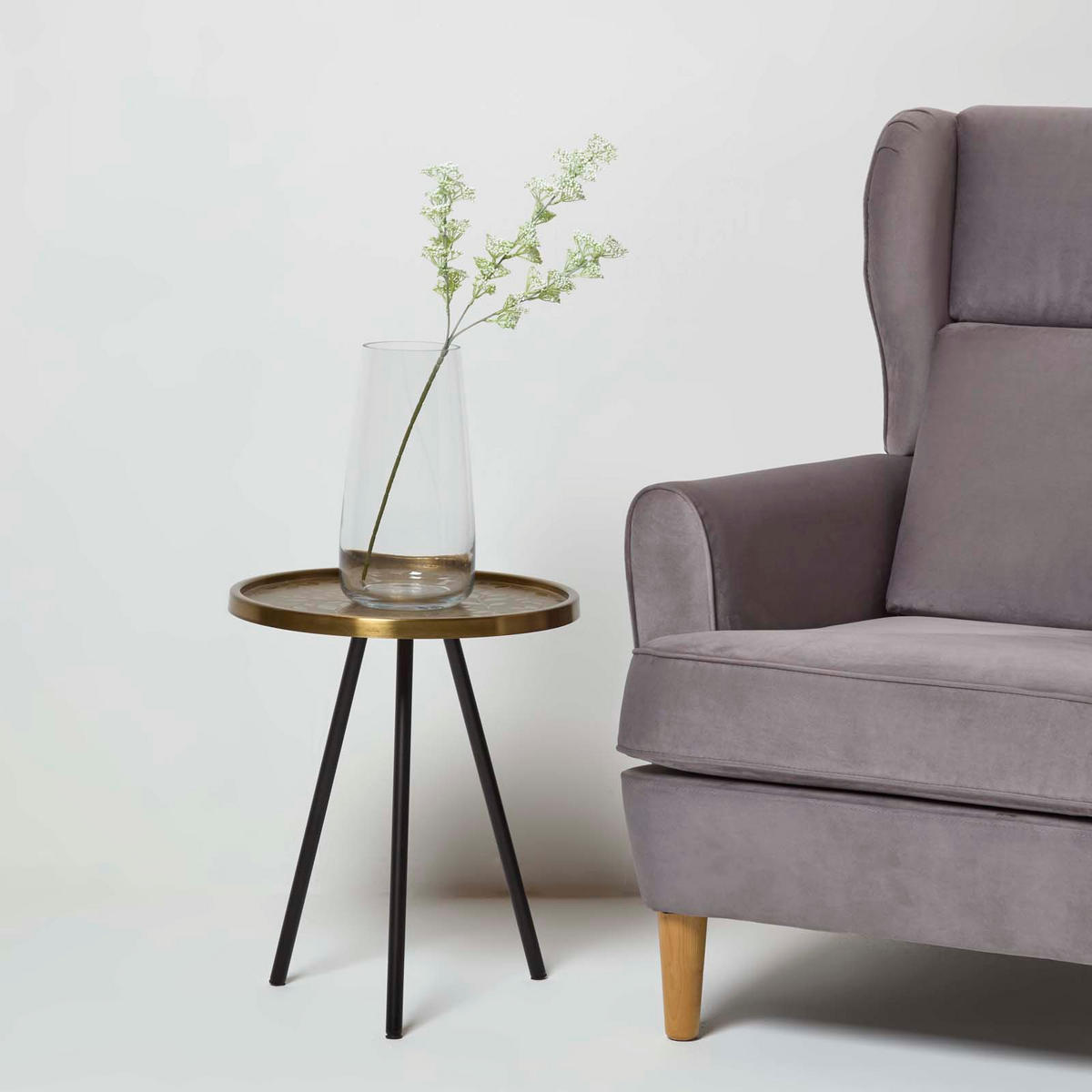 DEKOZWEIG Blütenknospen weiß, langstielig 60 cm - Weiß, Kunststoff (60cm) - Homescapes