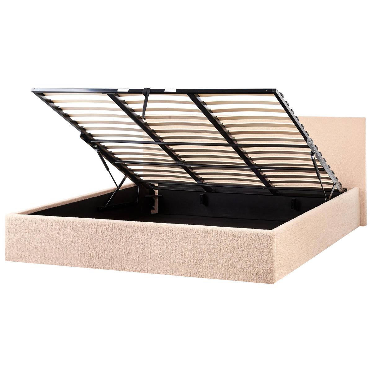 POLSTERBETT 180x200 cm Beige Orbey - Beige, Textil (180/200cm) - Beliani