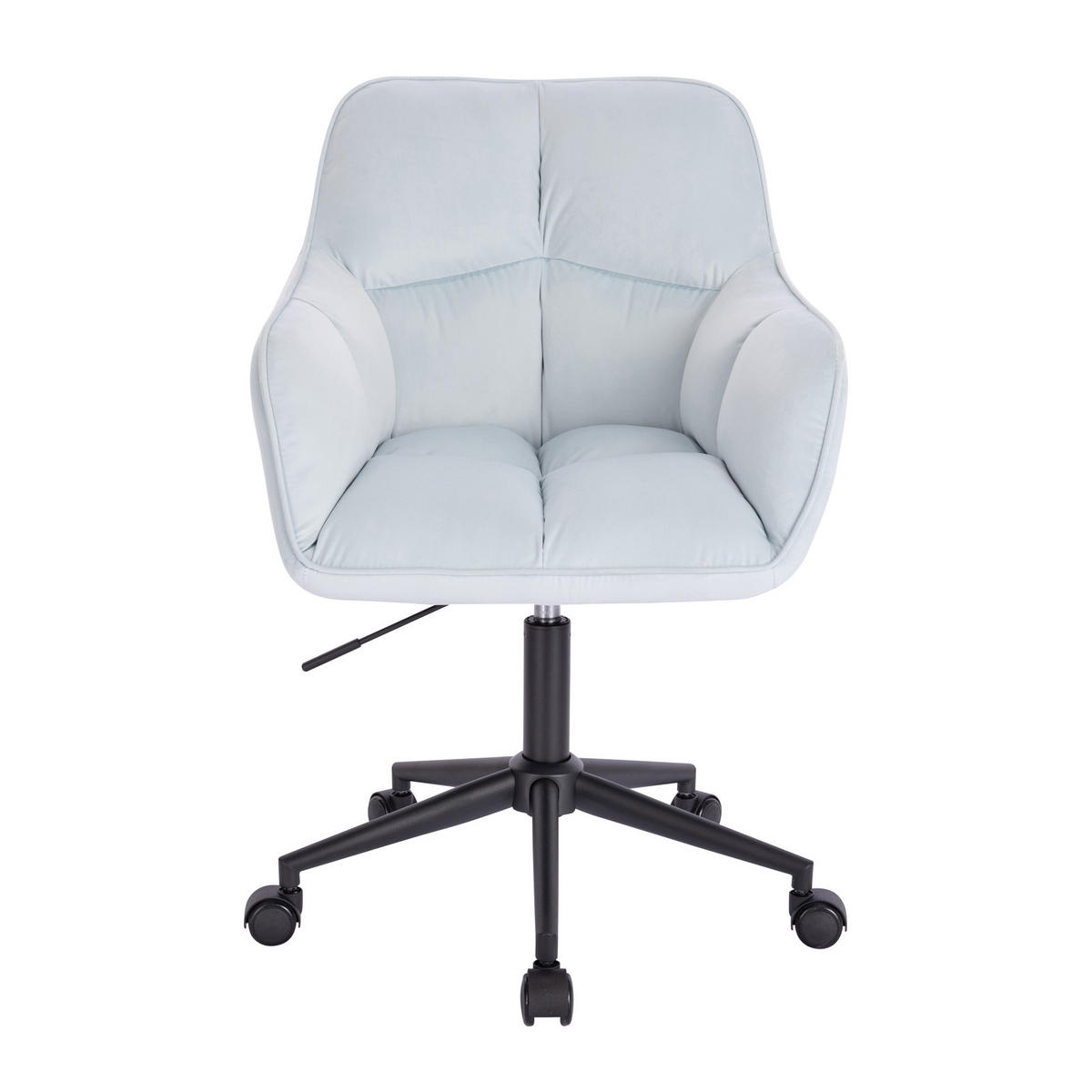 SCHREIBTISCHSTUHL JERRY Samt Hellblau - Hellblau, Textil (59/96/59cm) - SVITA