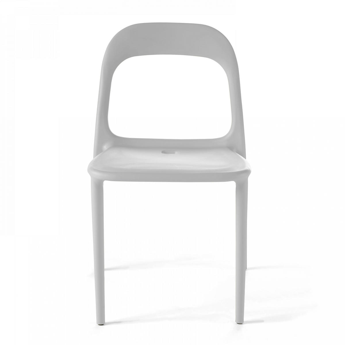 GARTENSTUHL, Weiß - Weiß, Kunststoff (48/80/54cm) - Oviala