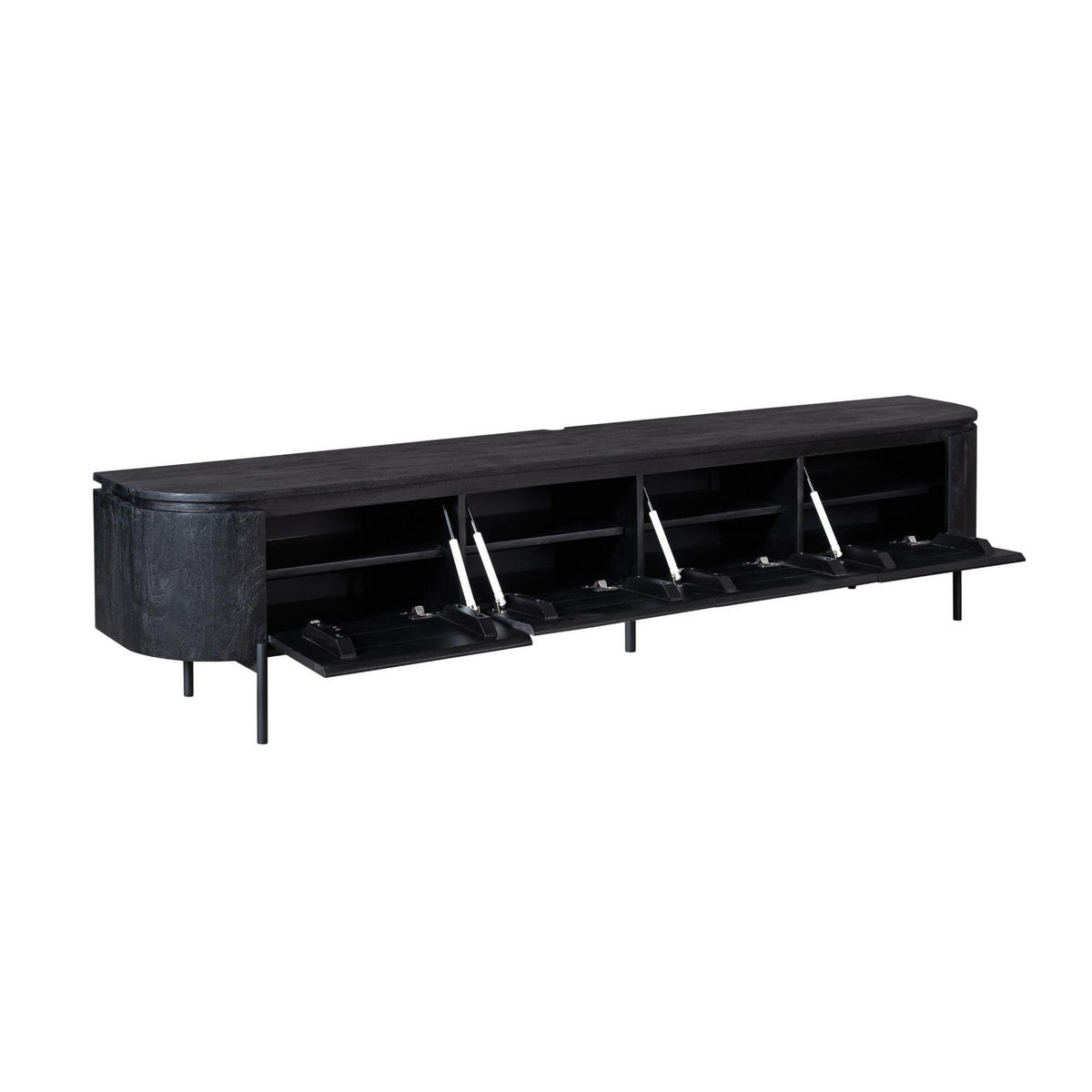 TV-MÖBEL Excellent Schwarz 35/200/45 cm - Schwarz, Holz (200/45/35cm) - Starfurn