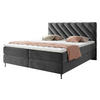 BOXBETT Enzo - Schwarz/Grau, Holz/Textil (180/200cm) - MIRJAN24