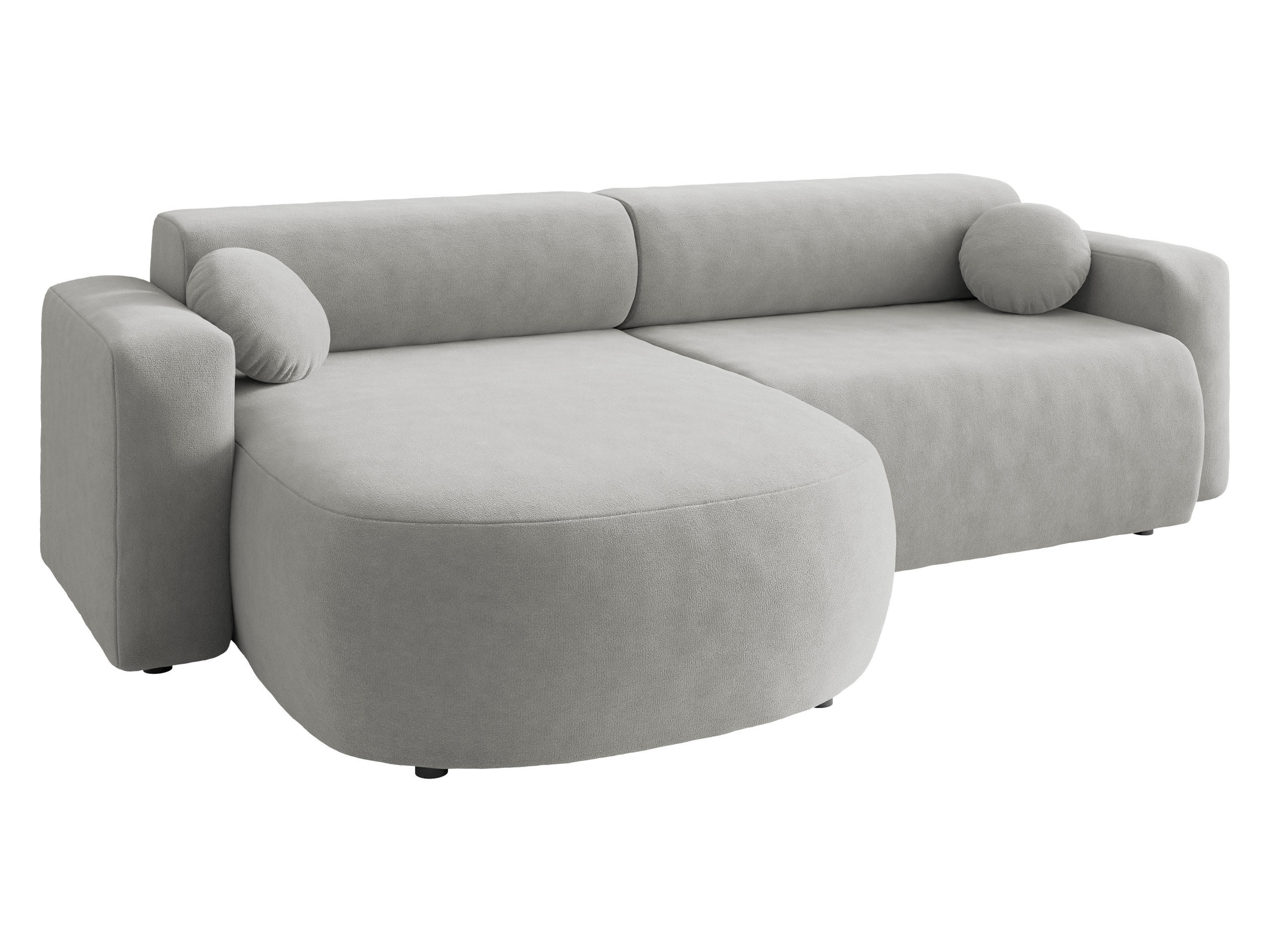 ECKSOFA Nicelo - Hellgrau/Schwarz, Holz/Kunststoff (252/150cm) - MIRJAN24