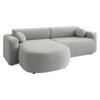 ECKSOFA Nicelo - Hellgrau/Schwarz, Holz/Kunststoff (252/150cm) - MIRJAN24