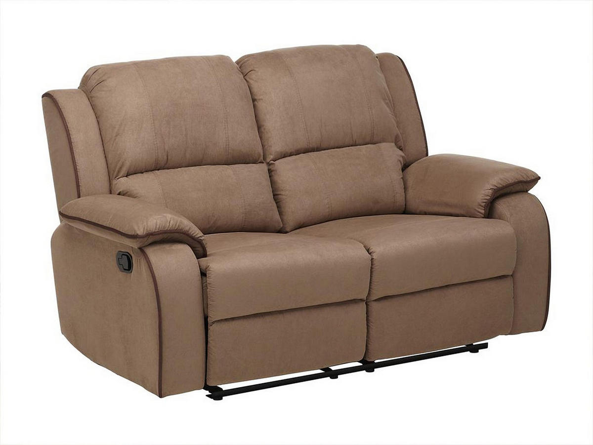 COUCHGARNITUR mit Sessel - 6 Personen - Stoff, Stoff - Taupe - HERNANI - Taupe, Textil (210/99/96cm) - Vente-Unique