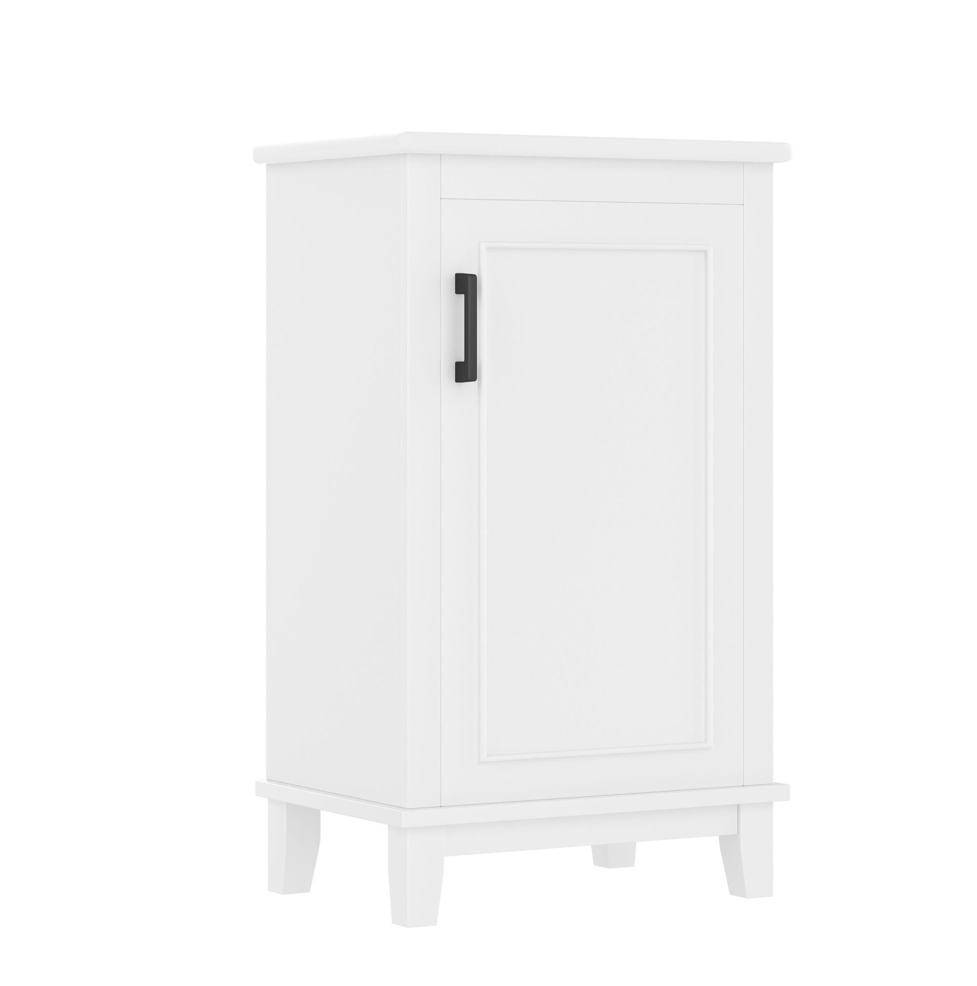 KOMPAKTE Waschtischkombi 51/34/83 cm in Weiß – freistehend mit Keramikbecken - Weiß, Holzwerkstoff (51/83/34cm) - BEAOK