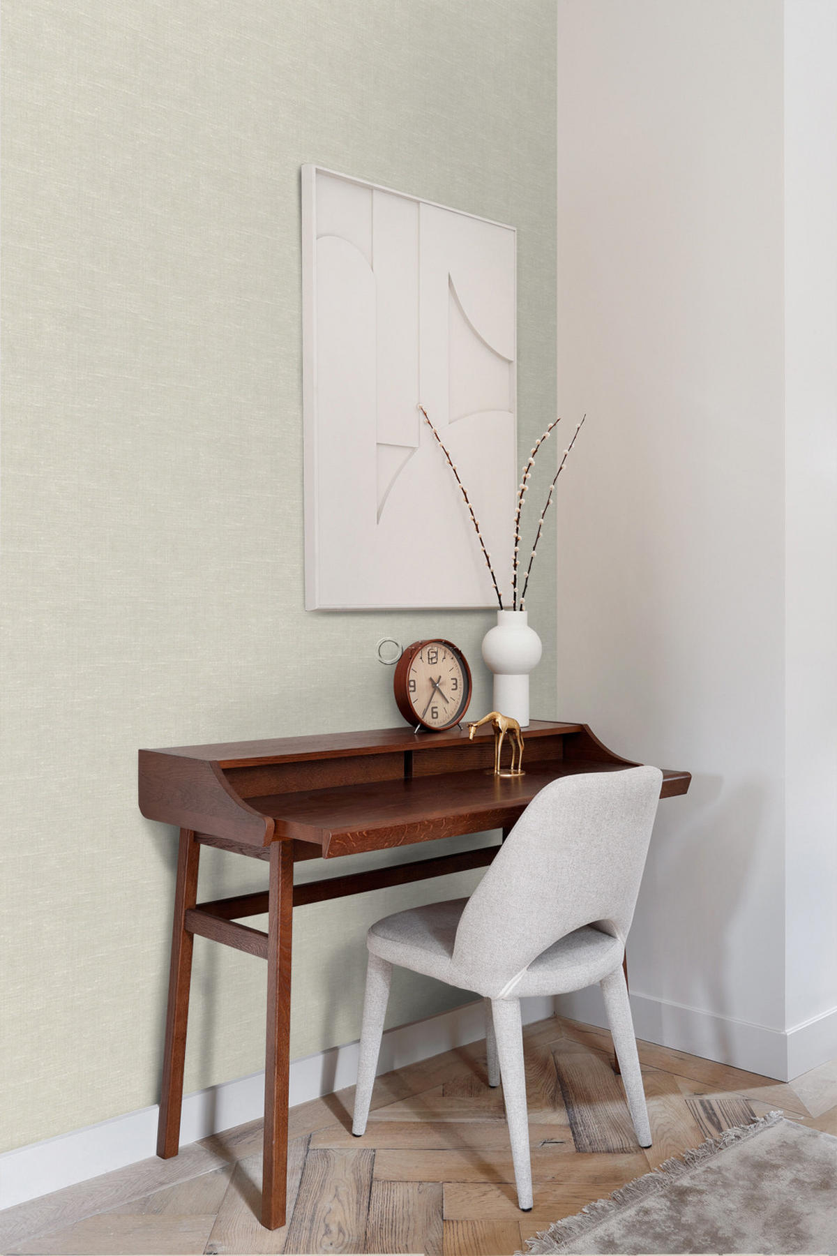 TAPETE Gewebeoptik 53 cm x 10.05 m - Beige, Papier (53/1000cm) - Origin Wallcoverings