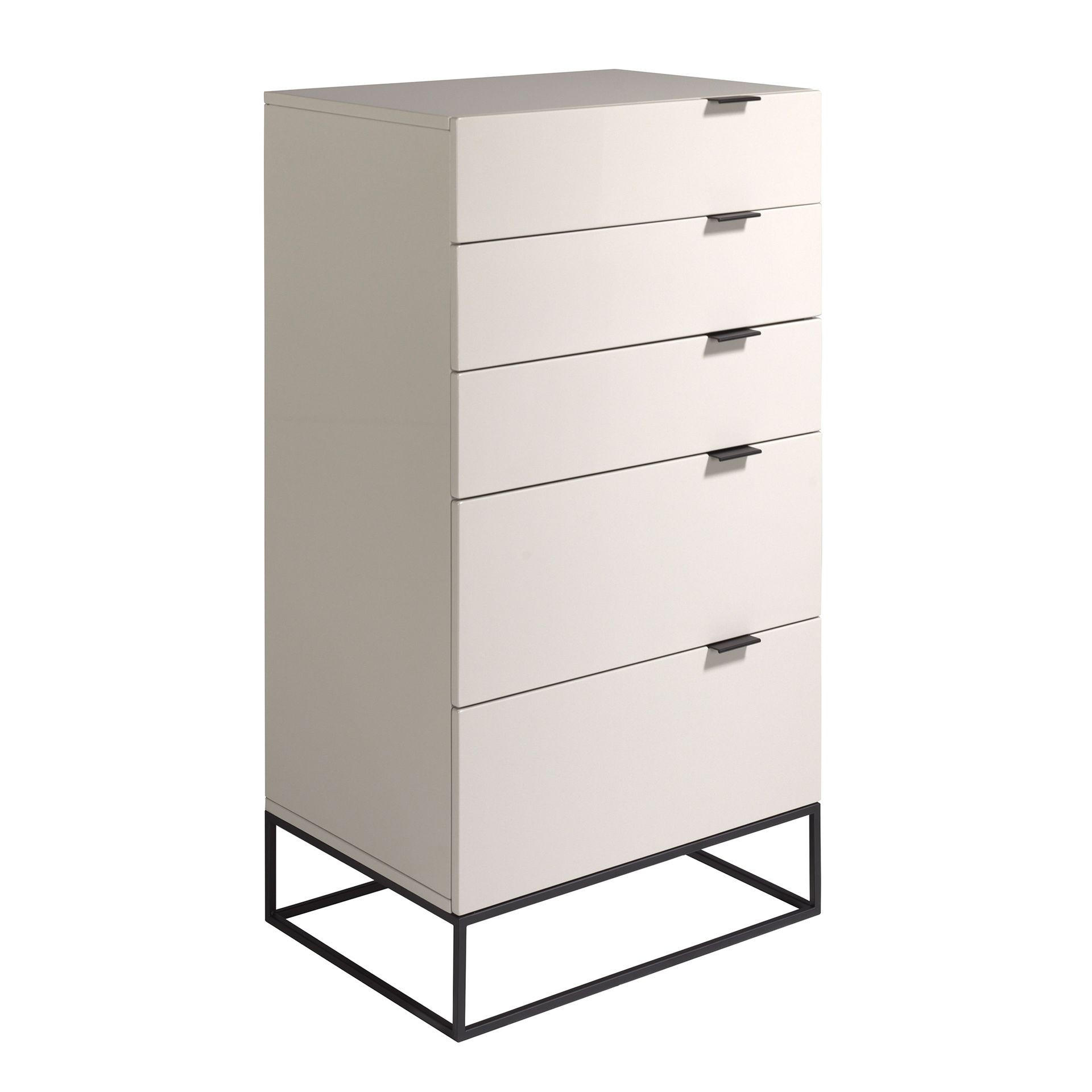 Angel Cerda Chiffonier Schwarz, Grau 60x111x45 cm