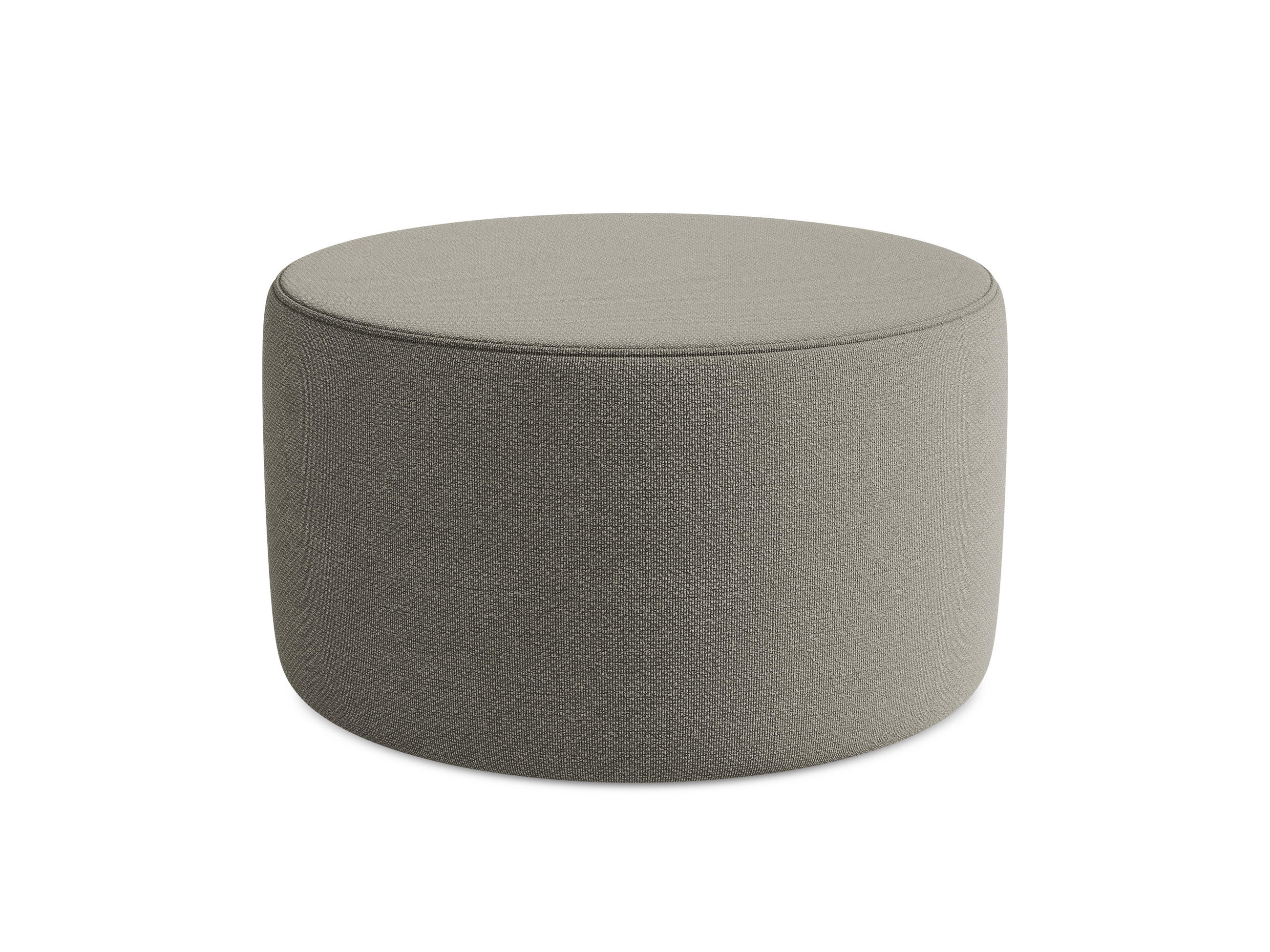 POUF Bouclé Stoff Grau - Schwarz/Grau, Kunststoff/Textil (81/46/81cm) - Makamii