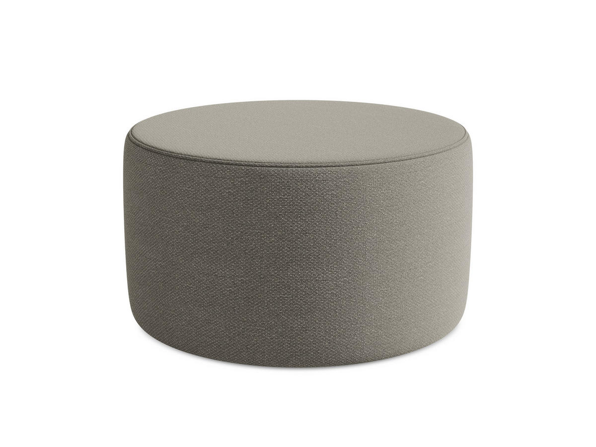POUF Bouclé Stoff Grau - Schwarz/Grau, Kunststoff/Textil (81/46/81cm) - Makamii