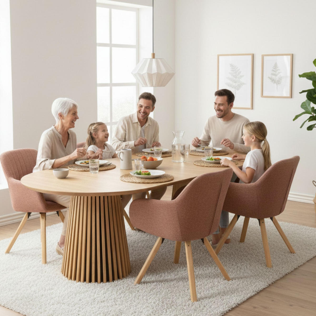 ESSTISCH Oria ausziehbar FSC® - Braun/Naturfarben, Eichenholz/Holz (120/210/76cm) - Mr. Deko