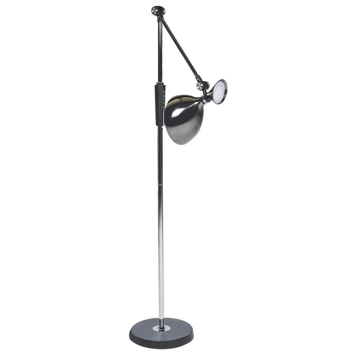 STEHLAMPE Andromeda 26/52/169 cm - Silberfarben, Kunststoff (26/52/169cm) - Beliani