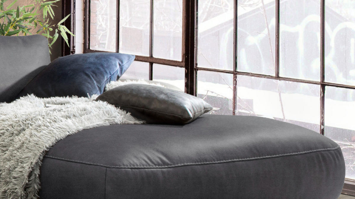 ECKSOFA MOTORISCH. RELAXFUNKTION LOLA Schwarz Webstoff - Schwarz, Textil (233/178cm) - KAWOLA