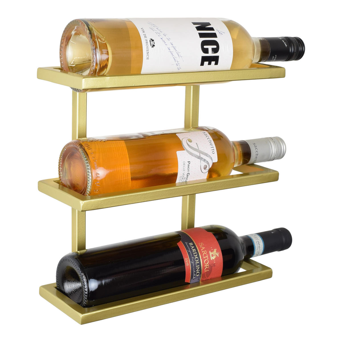 WEINREGAL Pinot Gold - Goldfarben, Metall (27/26/11cm) - LOFT42